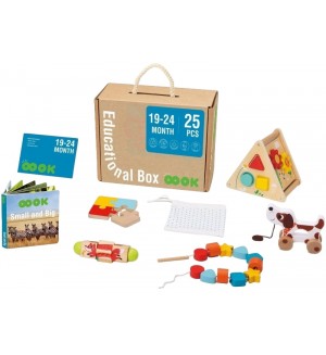 Образователен комплект Tooky Toy - Монтесори, 25 части