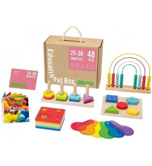 Образователен комплект Tooky Toy - Монтесори, 48 части