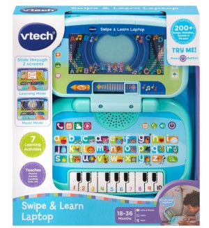 Образователен лаптоп Vtech - Плъзни и научи, син Образователен лаптоп Vtech - Плъзни и научи, син