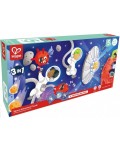 Образователен пъзел 3 в 1 Hape International - Галактика