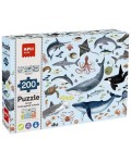 Образователен пъзел Apli Kids - Застрашените животни в океана, 200 части