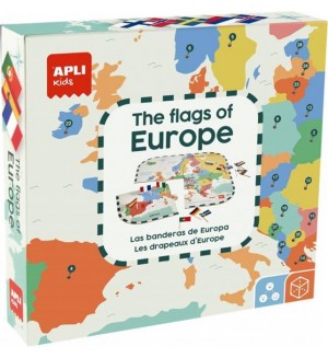 Образователен пъзел Apli - Знамената на Европа