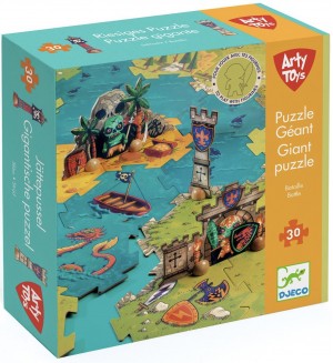 Образователен пъзел Djeco Arty Toys - Битката