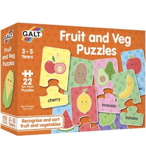 Образователен пъзел Galt - Плодове и зеленчуци