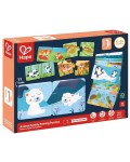 Образователен пъзел Hape International - Семействата на животните, 36 части