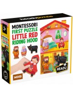Образователен пъзел Headu Montessori - First Puzzle, червената шапчица, 10 части