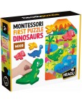 Образователен пъзел Headu Montessori - First Puzzle, динозаври, 11 части