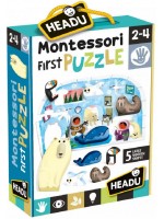 Образователен пъзел Headu Montessori - Полюси