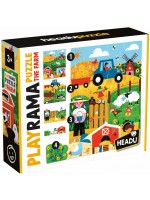 Образователен пъзел Headu Playrama - Ферма, 40 части
