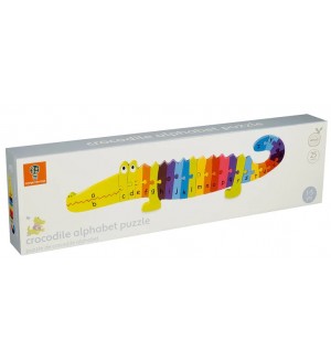 Образователен пъзел Orange Tree Toys - Крокодил, английската азбука