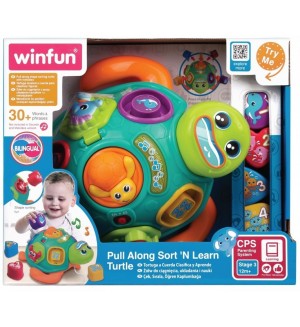 Образователна електронна играчка WinFun - Костенурка-сортер