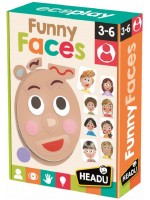 Образователна игра Headu Montessori - Забавни лица