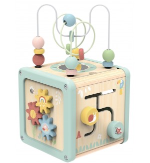 Образователна играчка 5 в 1 Tooky Toy - Дървен куб Play Образователна играчка 5 в 1 Tooky Toy - Дървен куб Play