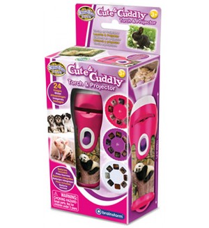 Образователна играчка Brainstorm - Фенерче с прожектор, Пухкави животни Образователна играчка Brainstorm - Фенерче с прожектор, Пухкави животни