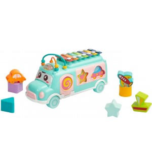 Образователна играчка Caretero Toyz - Cummer Bus, зелена