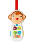 Образователна играчка Caretero Toyz - Музикален телефон, маймуна