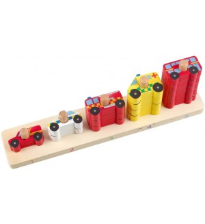 Образователна играчка Orange Tree Toys - Низанка, превозни средства