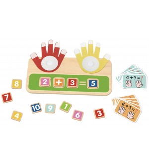 Образователна играчка Tooky Toy - Смятане с пръсти