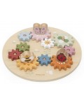 Образователна играчка Viga Toys PolarB - Дървени зъбни колела с насекоми