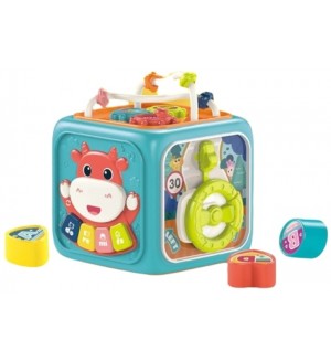 Образователна играчка за сортиране Chipolino - Куб, животинки, асортимент