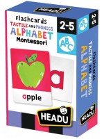 Образователни флаш карти Headu Montessori - С тактилна и фонетична азбука