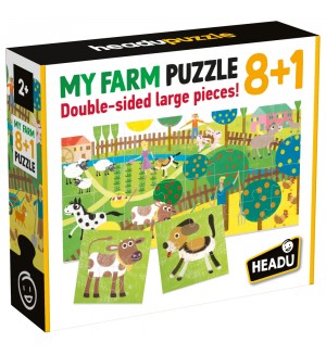 Образователни пъзели Headu - Ферма, 8+1
