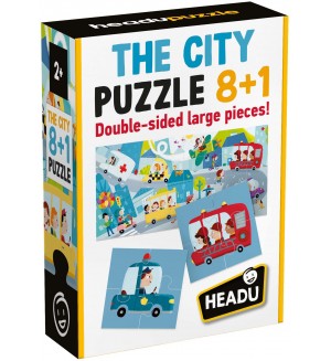 Образователни пъзели Headu - Градска среда, 8+1 Образователни пъзели Headu - Градска среда, 8+1
