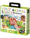 Опознавателна игра Headu Montessori - Звуците на животните