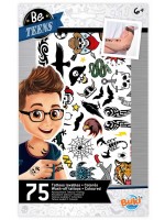 Отмиващи се татуировки за момче Buki Be Teens, 75 броя