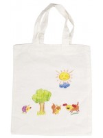 Памучна торба за рисуване Goki - Голяма, 38 х 42 cm