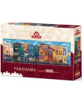 Панорамен пъзел Art Puzzle от 1000 части - Цветен град