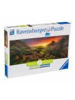 Панорамен пъзел Ravensburger от 1000 части - Слънце над Исландия