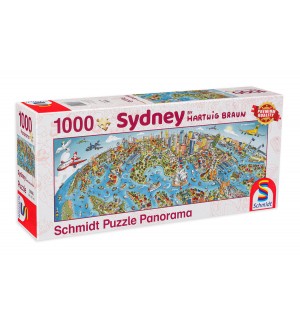 Панорамен пъзел Schmidt от 1000 части - Сидни, Хартуиг Браун