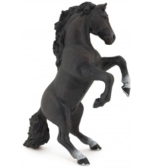 Фигурка Papo Horses, foals and ponies – Изправен кон, черен