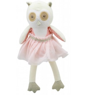Парцалена кукла The Puppet Company - Бухал с рокля, 30 cm