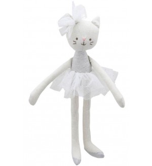 Парцалена кукла The Puppet Company - Котка, бяла, 35 cm