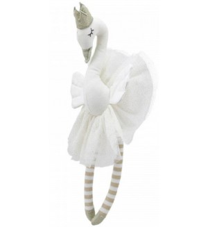 Парцалена кукла The Puppet Company - Лебед, бял, 30 cm