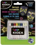 Пастели за лице Kidea - 6 цвята + 2 светещи на тъмно