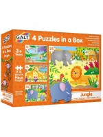 Пъзел 4 в 1 Galt Toys - Джунгла
