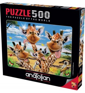 Пъзел Anatolian от 500 части - Селфи с жирафи