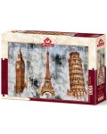 Пъзел Art Puzzle от 1000 части - Европейски забележителности