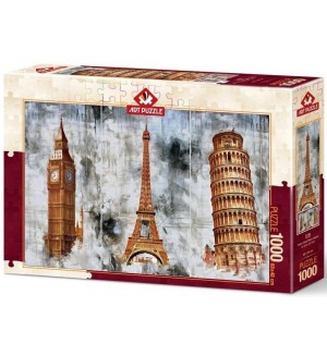 Пъзел Art Puzzle от 1000 части - Европейски забележителности