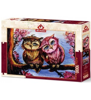 Пъзел Art Puzzle от 1000 части - Влюбени сови