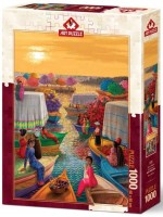 Пъзел Art Puzzle от 1000 части - Цветното пристанище