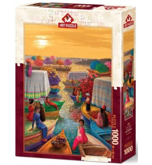 Пъзел Art Puzzle от 1000 части - Цветното пристанище