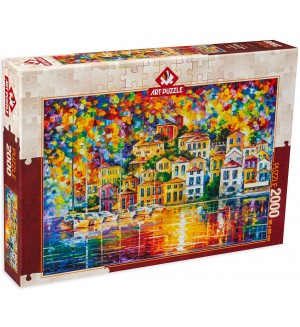 Пъзел Art Puzzle от 2000 части - Цветно пристанище