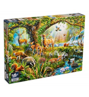 Пъзел Black Sea Puzzles от 1000 части - Горски създания, Ейдриан Честърман