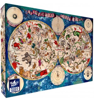 Пъзел Black Sea от 1000 части - Небесна карта, 1670 г.