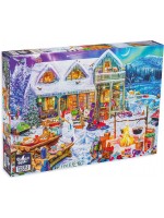 Пъзел Black Sea Premium от 1000 части - Зимни забавления