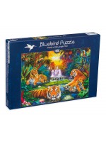 Пъзел Bluebird от 1000 части - Семейство тигри